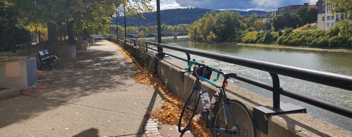 Parked Bicycle on the Binghamton Riverwalk