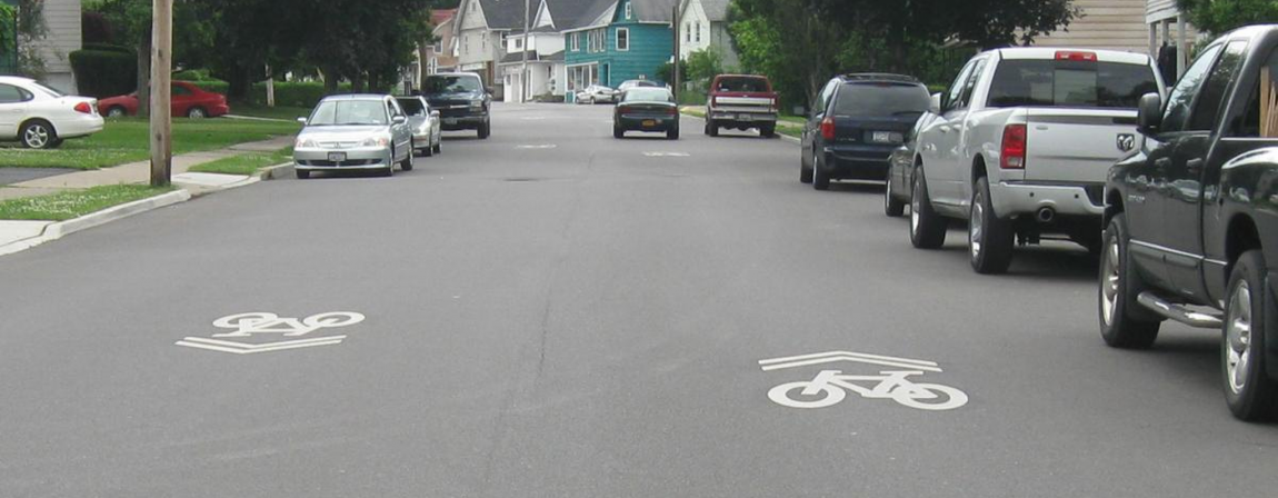 Sharrows on Street